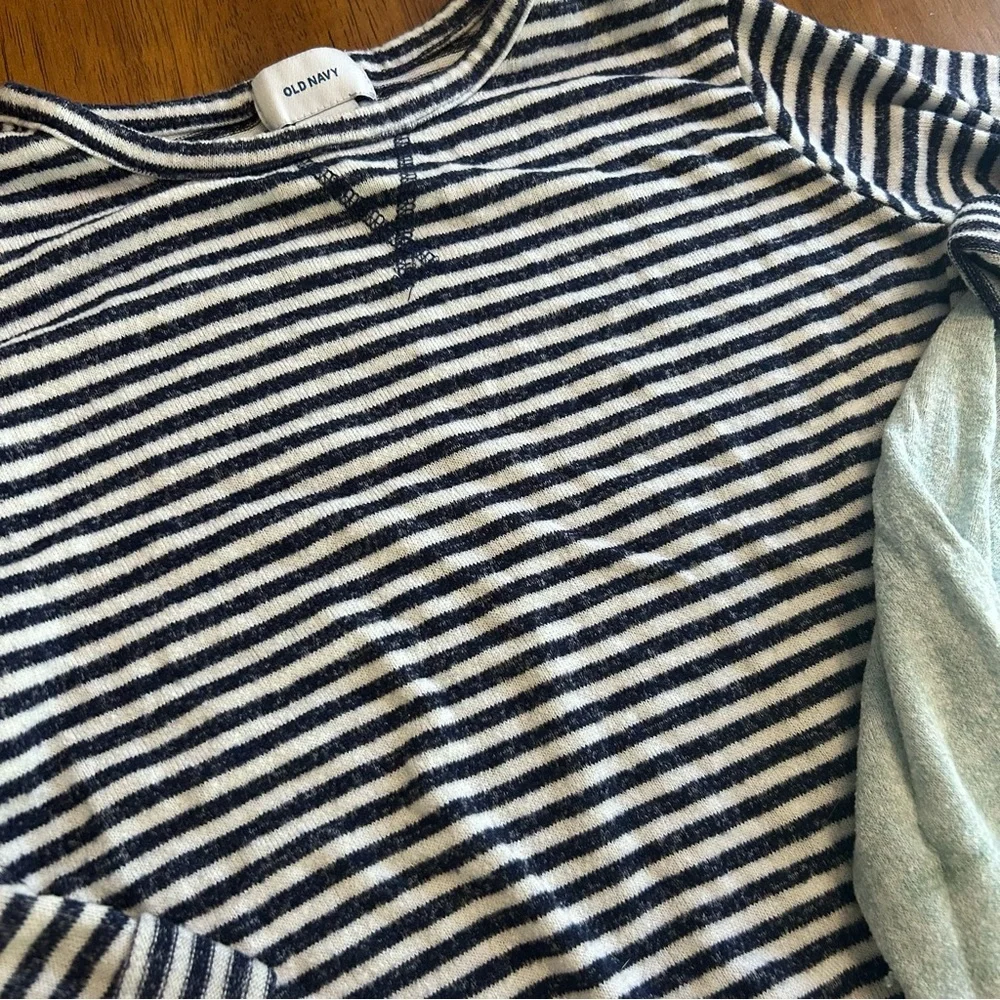 Old Navy Soft Knit Rolled Cuff Sleeve Tops Girl XS | 2-Pack Casual Lounge Bundle